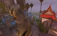 The Ayutthaya city map has two distinct sections, one a modern and fancy region, and the other filled with old temples and shrines (Image via Blizzard Entertainment)